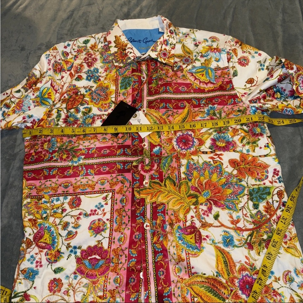 Robert Graham Multicolor  GIVERNY FLOWERS LIMITED EDITION Sz L $398 NWT - Picture 9 of 16